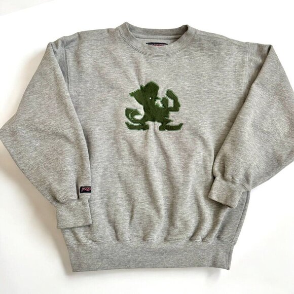 90s Notre Dame Stitched Jansport Sweatshirt Fighting Irish Small Vintage 42” Men - Picture 1 of 11